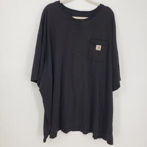Carhartt Thrashed Short Sleeve Shirt Size 5XL Mens Faded Black